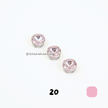 Round 10mm Rhinestone Kristal Cangkang