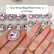 Tear Drop Ring 13x18mm