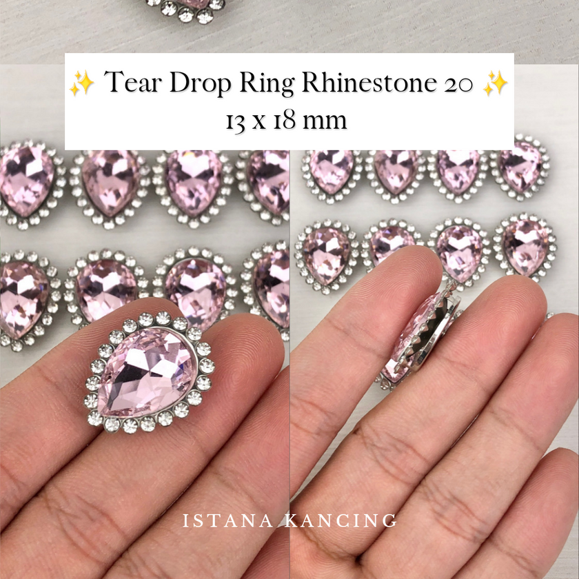 Tear Drop Ring 13x18mm