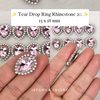 Tear Drop Ring 13x18mm