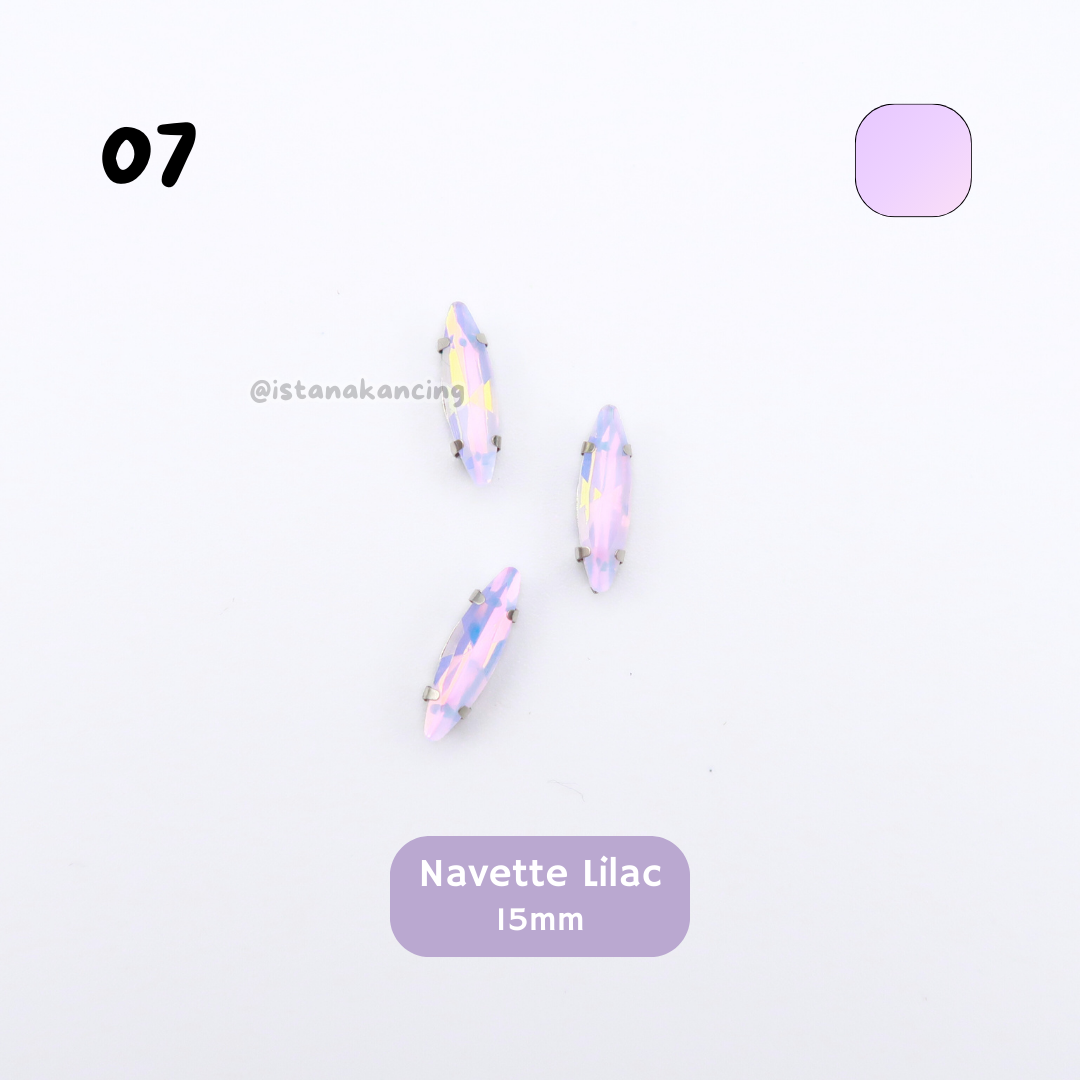Navette Pastel Crystal Claw Setting 15mm