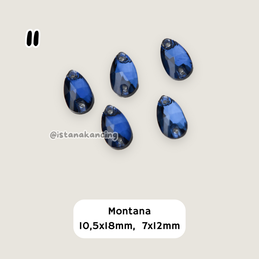 Kristal Jahit Tear Drop