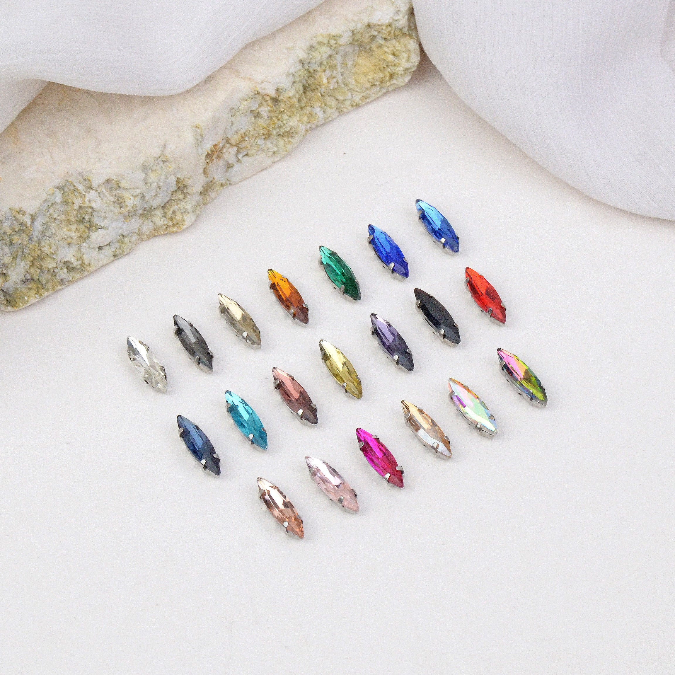 Navette Crystal Claw Setting 15mm