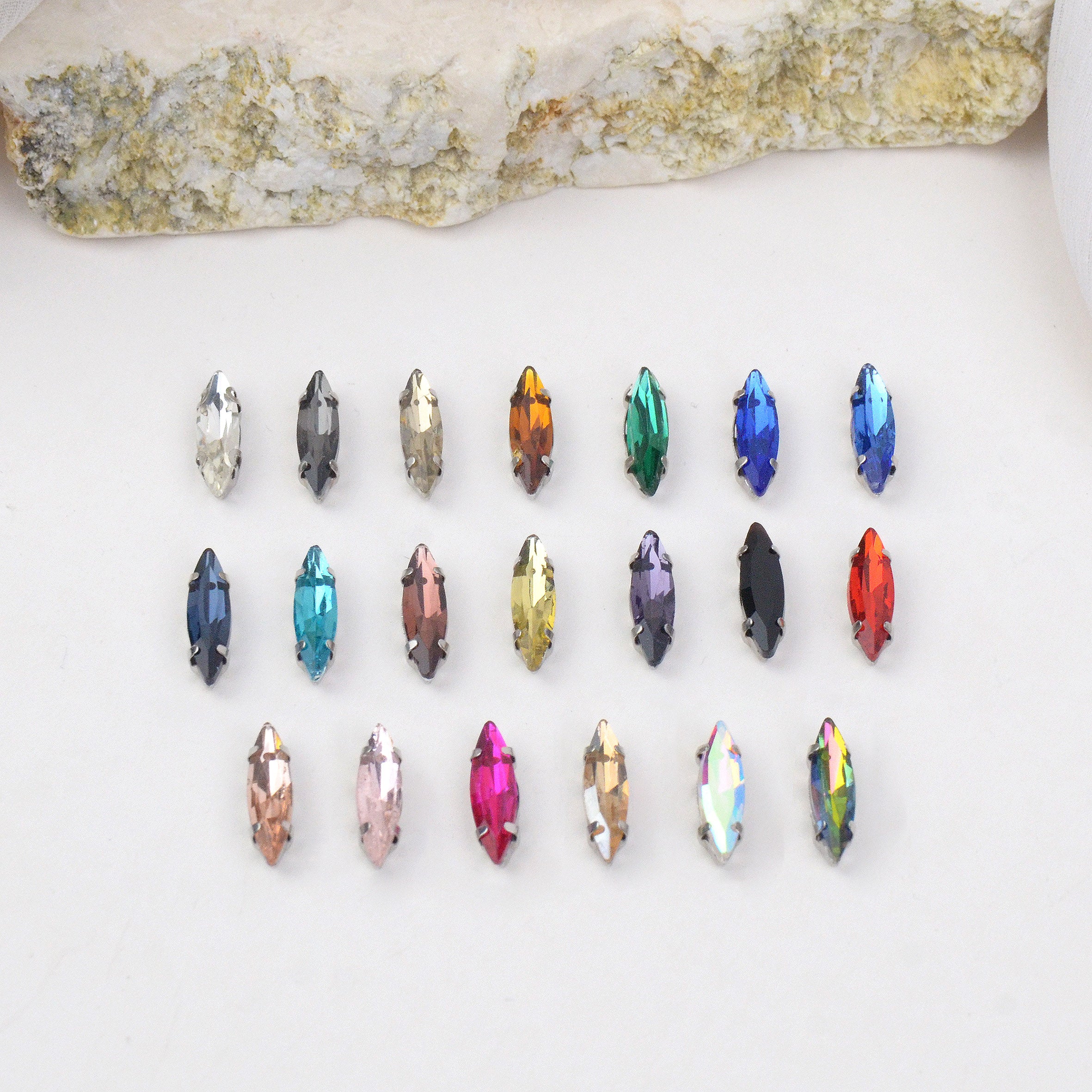 Navette Crystal Claw Setting 15mm