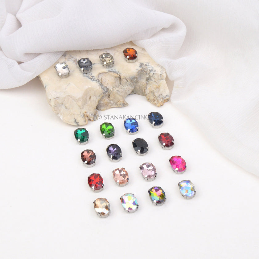 Oval Crystal Claw Setting 10x14mm