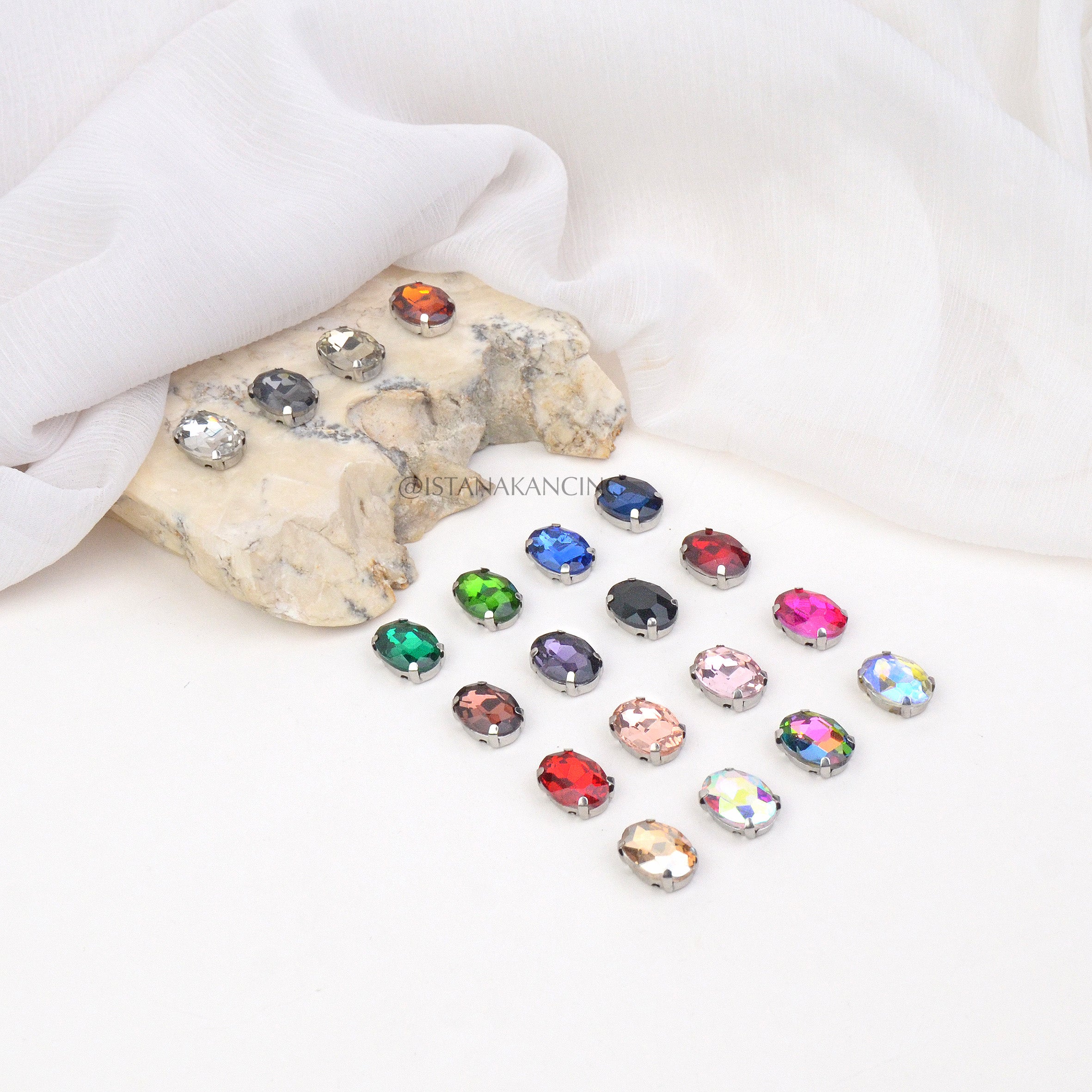 Oval Crystal Claw Setting 10x14mm