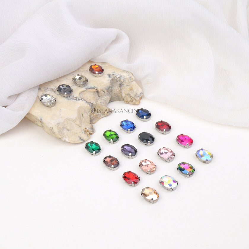 Oval Crystal Claw Setting 10x14mm