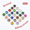 Round 10mm Rhinestone Kristal Cangkang