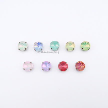 Round Pastel Crystal Claw Setting 10mm