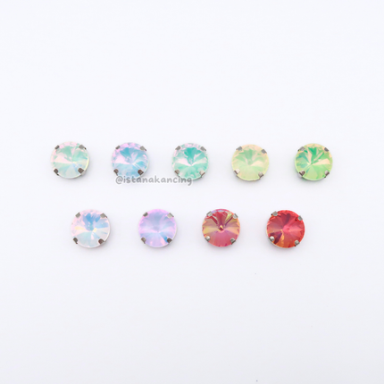 Round Pastel Crystal Claw Setting 12mm