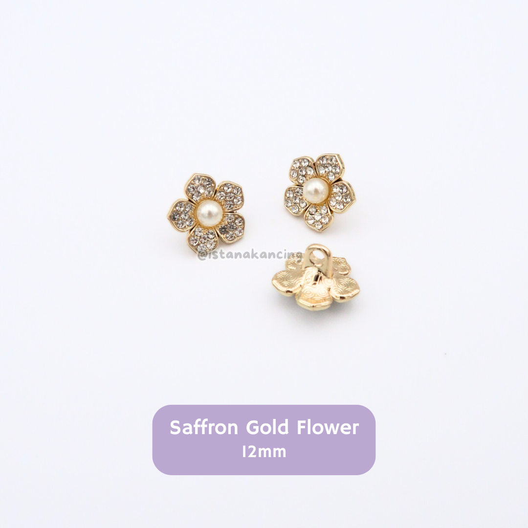 Saffron Flower Button