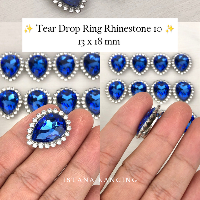 Tear Drop Ring 13x18mm