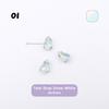 Tear Drop Pastel Crystal Claw Setting 6x10mm
