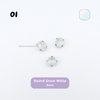 Round Pastel Crystal Claw Setting 8mm