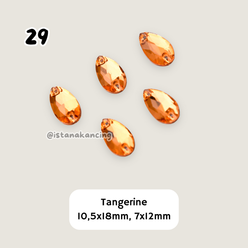 Kristal Jahit Tear Drop