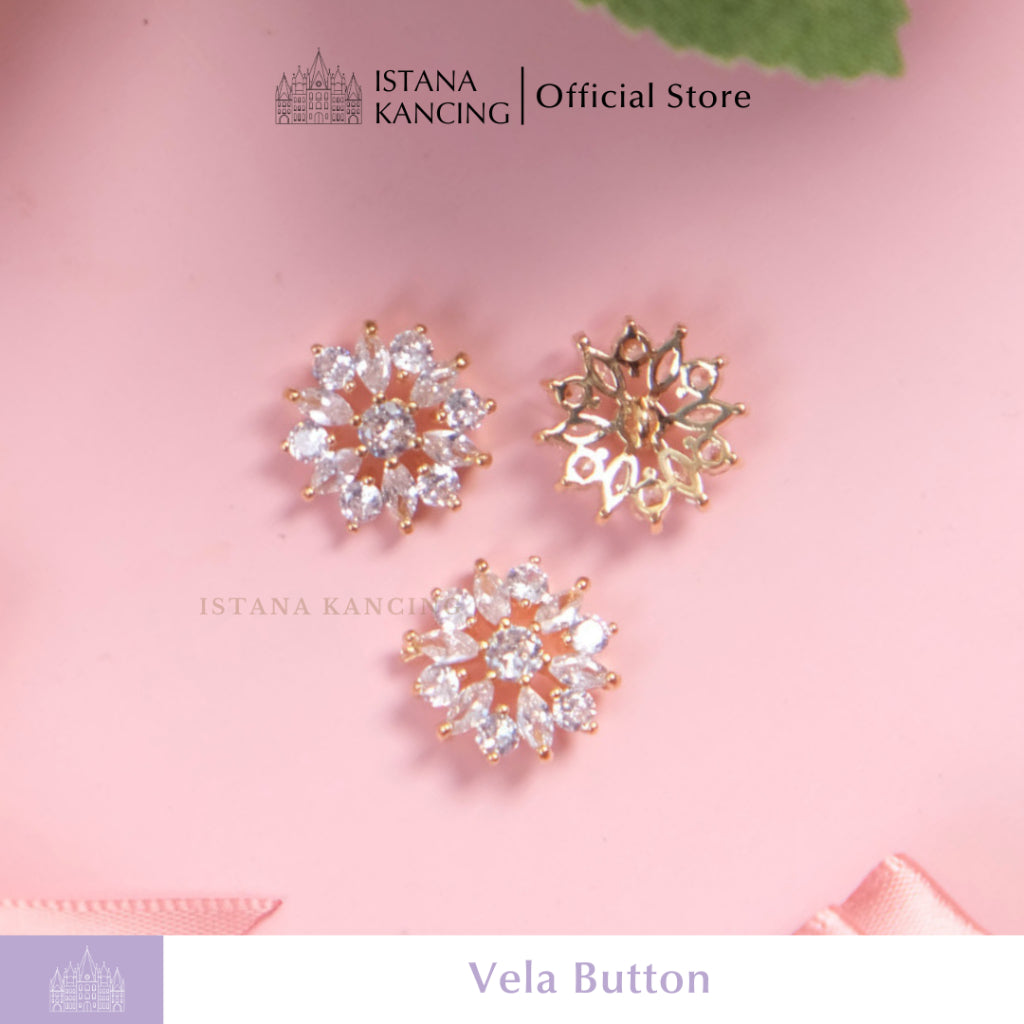 Vela Rhinestone Button