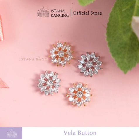 Vela Rhinestone Button