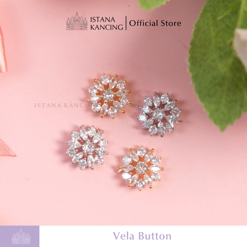 Vela Rhinestone Button