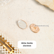 White Marble Metal Button