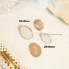 White Marble Metal Button