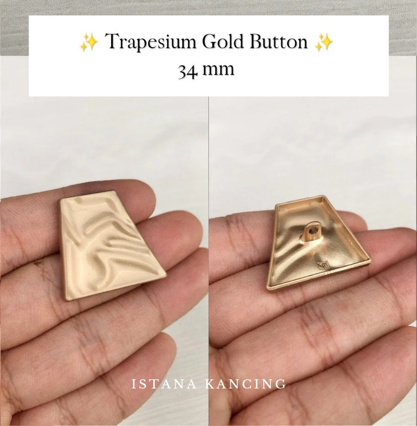 Trapesium Kancing Silver & Gold 28mm & 34mm