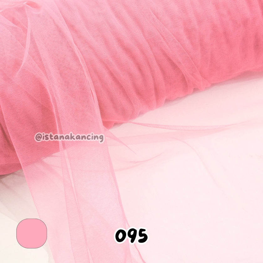Kain Soft Tulle Lebar 150cm Seri Pink