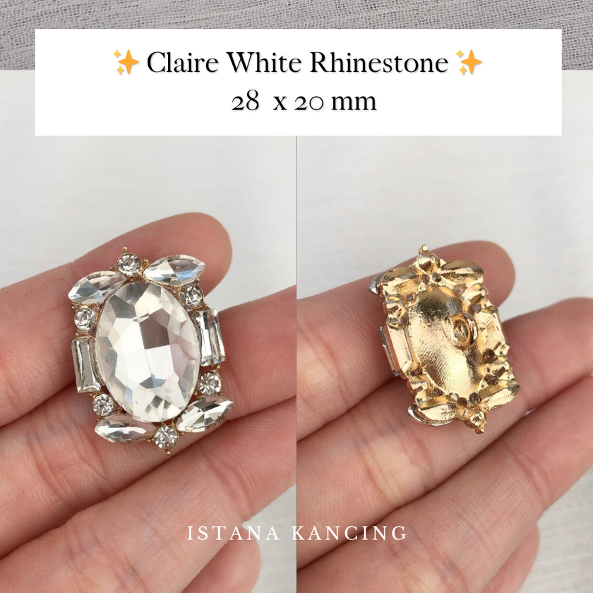Claire Rhinestone Button