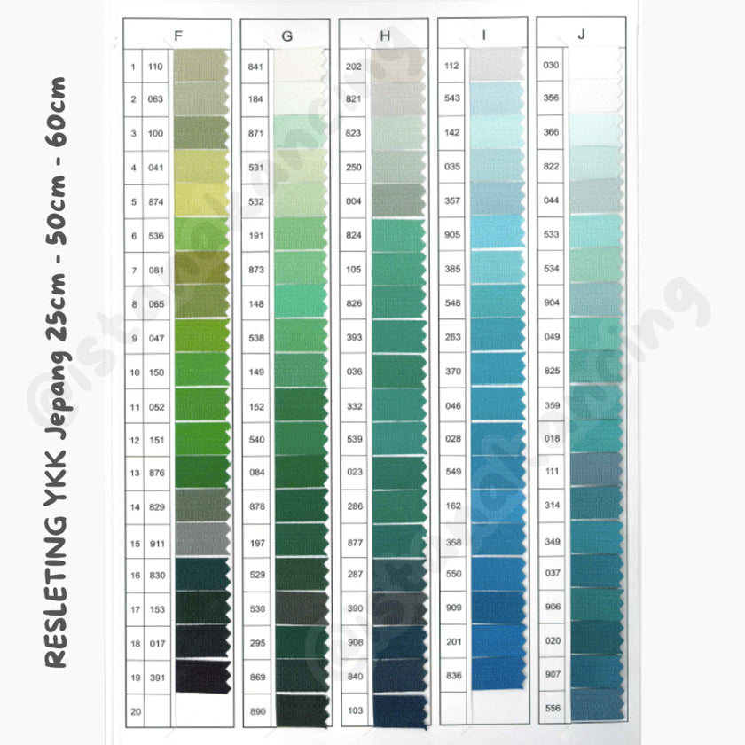 Resleting YKK Tak Terlihat - Strip AC
