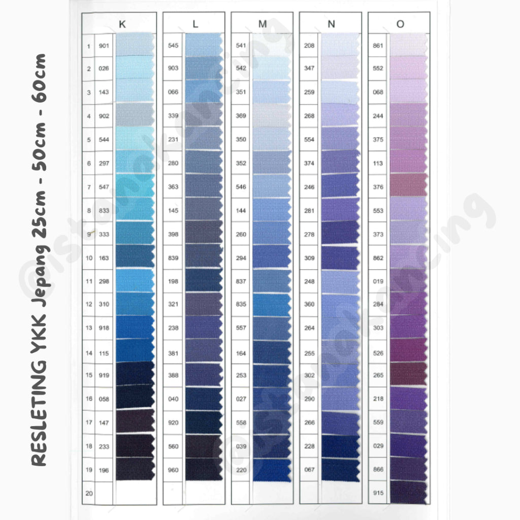 Resleting YKK Tak Terlihat - Strip AC