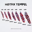 Payet Tempel Mute Gosok Hotfix Rhinestone SS16
