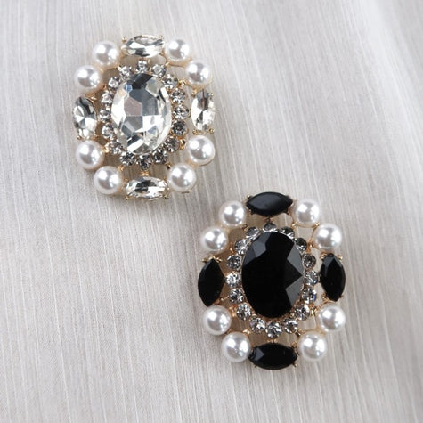 Paloma Rhinestone Button