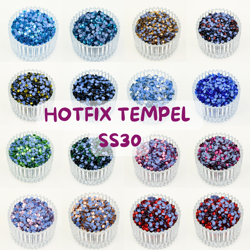 Payet Tempel Mute Gosok Hotfix Rhinestone SS30