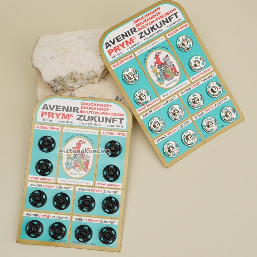 Kancing Cetet PRYM | Harga  ECERAN PER STRIP