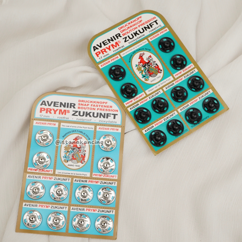 Kancing Cetet PRYM | Harga  ECERAN PER STRIP