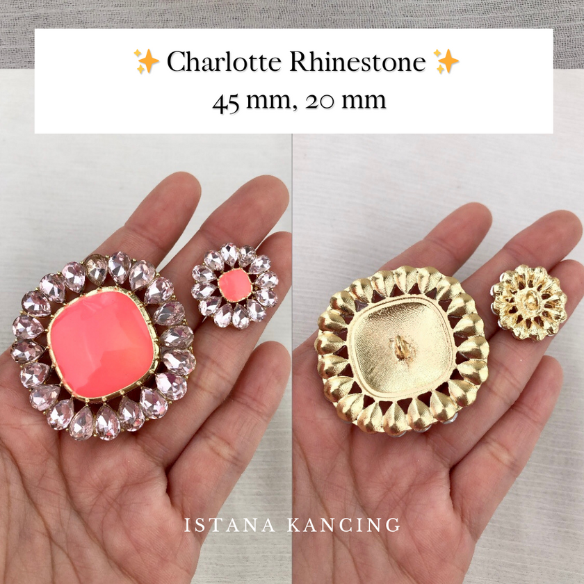 Charlotte Rhinestone Button
