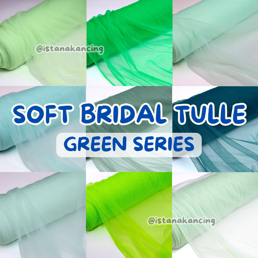 Kain Soft Tulle Lebar 150cm Green Series