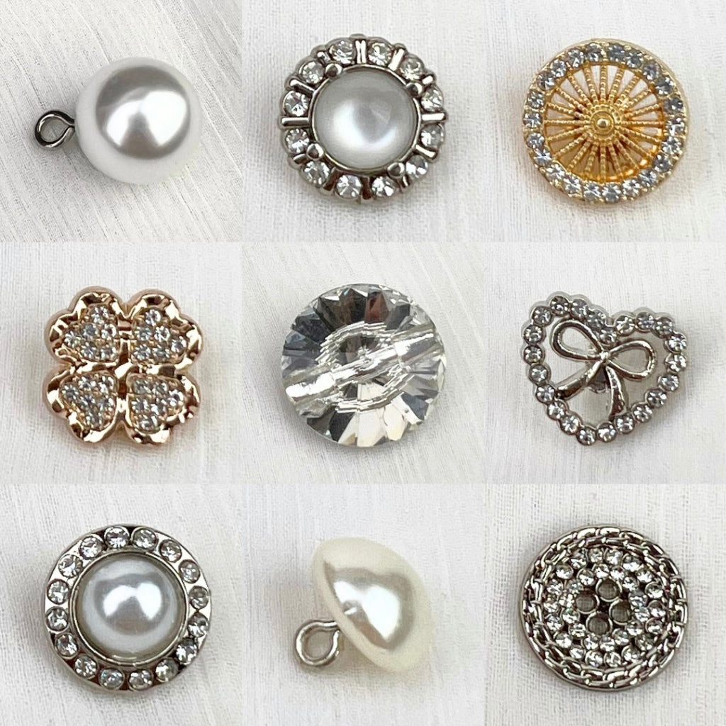 Ellie Rhinestone Button