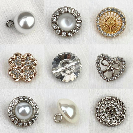 Ellie Rhinestone Button