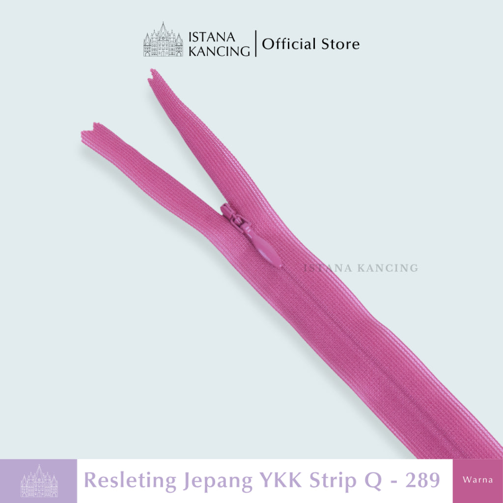 Resleting Tak Terlihat YKK - Strip Q
