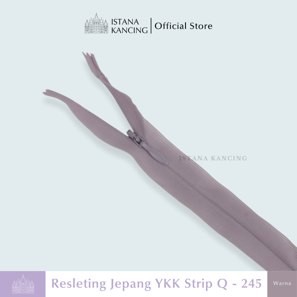 Resleting Tak Terlihat YKK - Strip Q