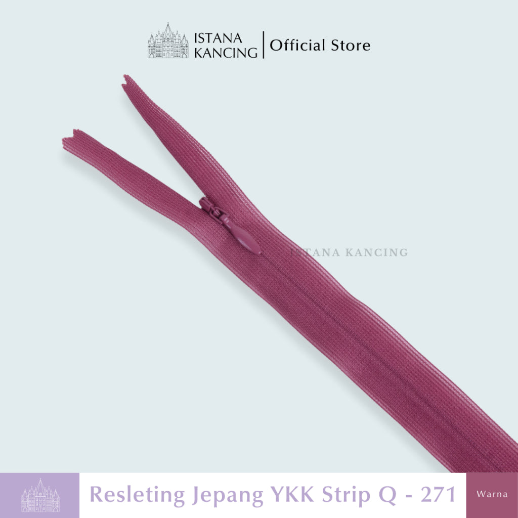 Resleting Tak Terlihat YKK - Strip Q