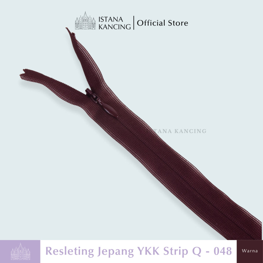 Resleting Tak Terlihat YKK - Strip Q