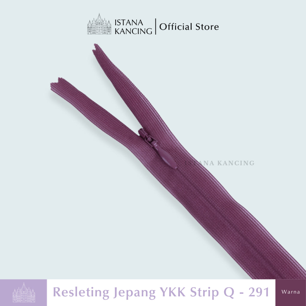 Resleting Tak Terlihat YKK - Strip Q