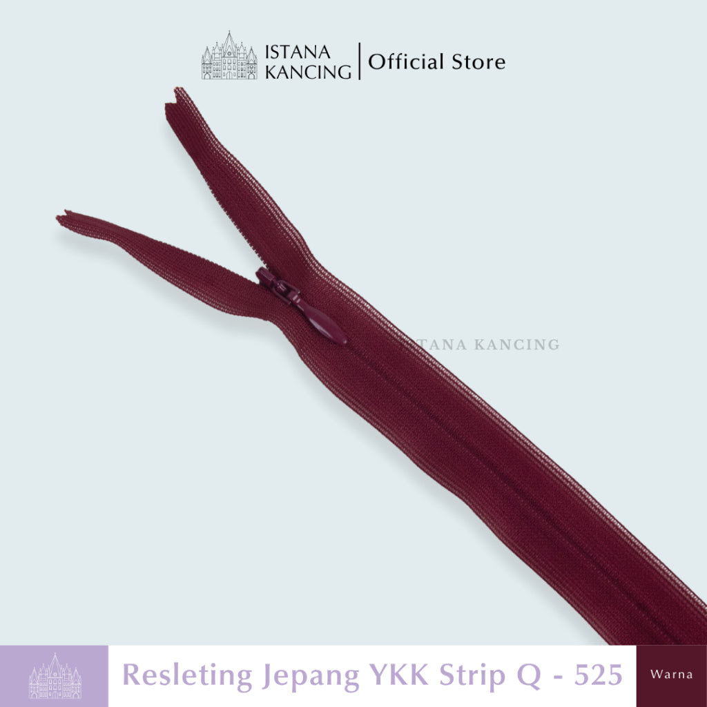 Resleting Tak Terlihat YKK - Strip Q