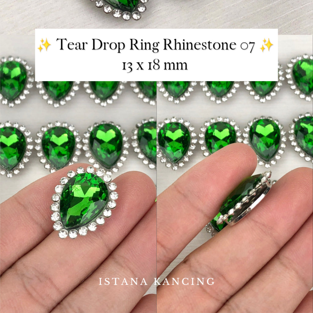 Tear Drop Ring 13x18mm