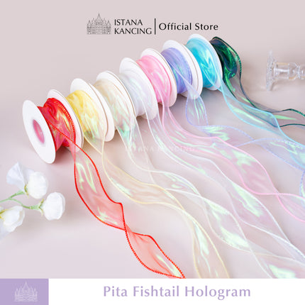 Pita Fishtail Hologram Gelombang 40mm