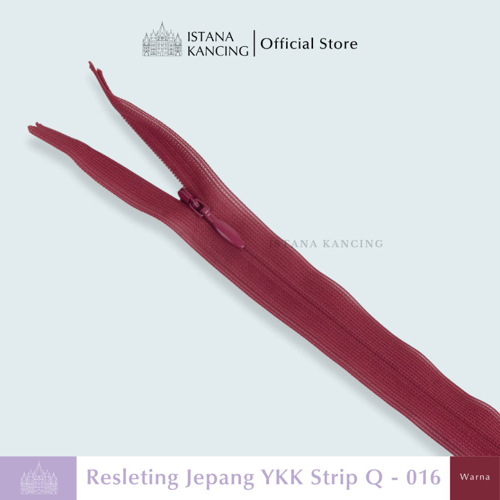Resleting Tak Terlihat YKK - Strip Q