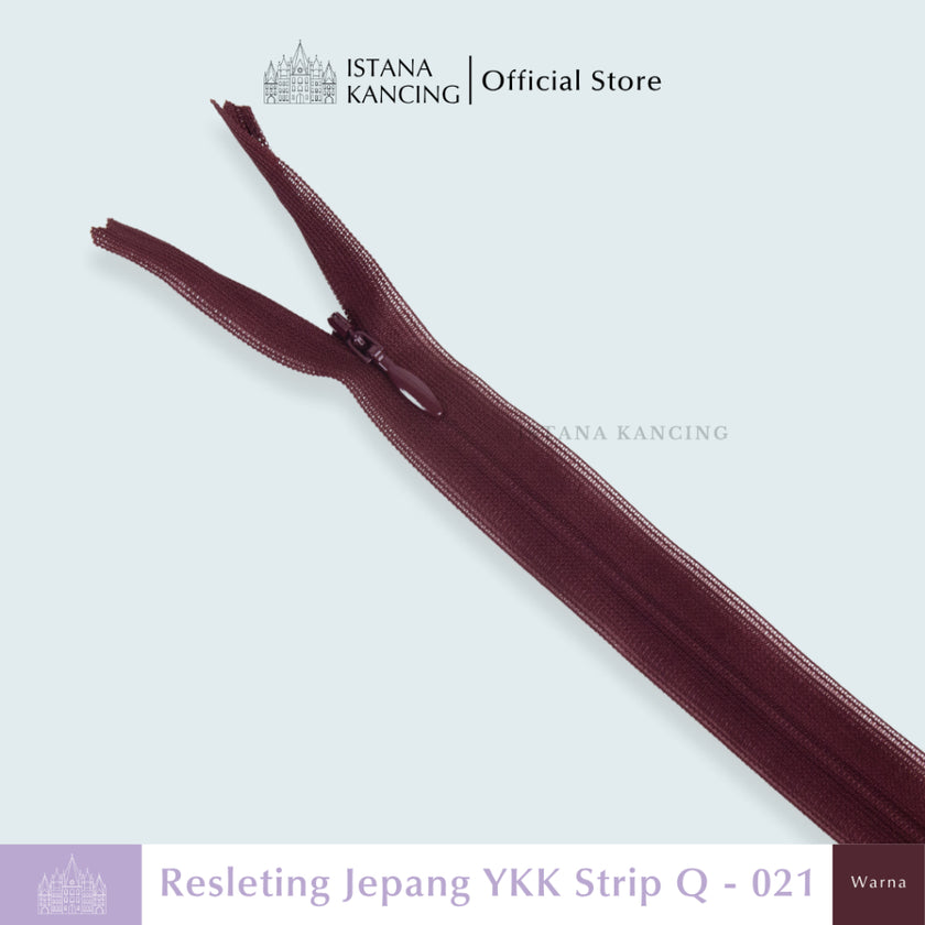Resleting Tak Terlihat YKK - Strip Q