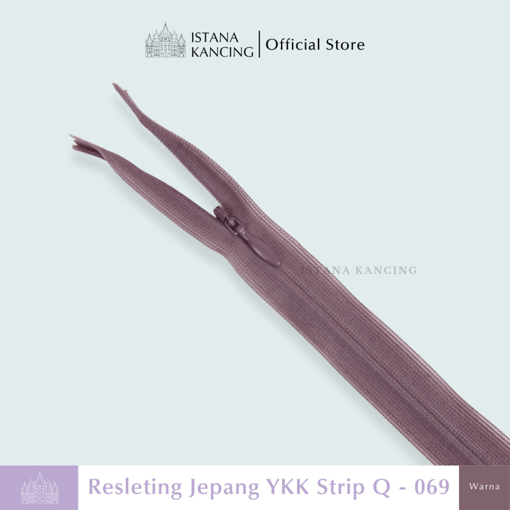 Resleting Tak Terlihat YKK - Strip Q