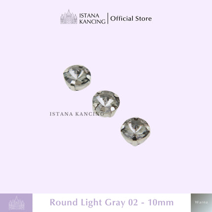 Round 10mm Rhinestone Kristal Cangkang